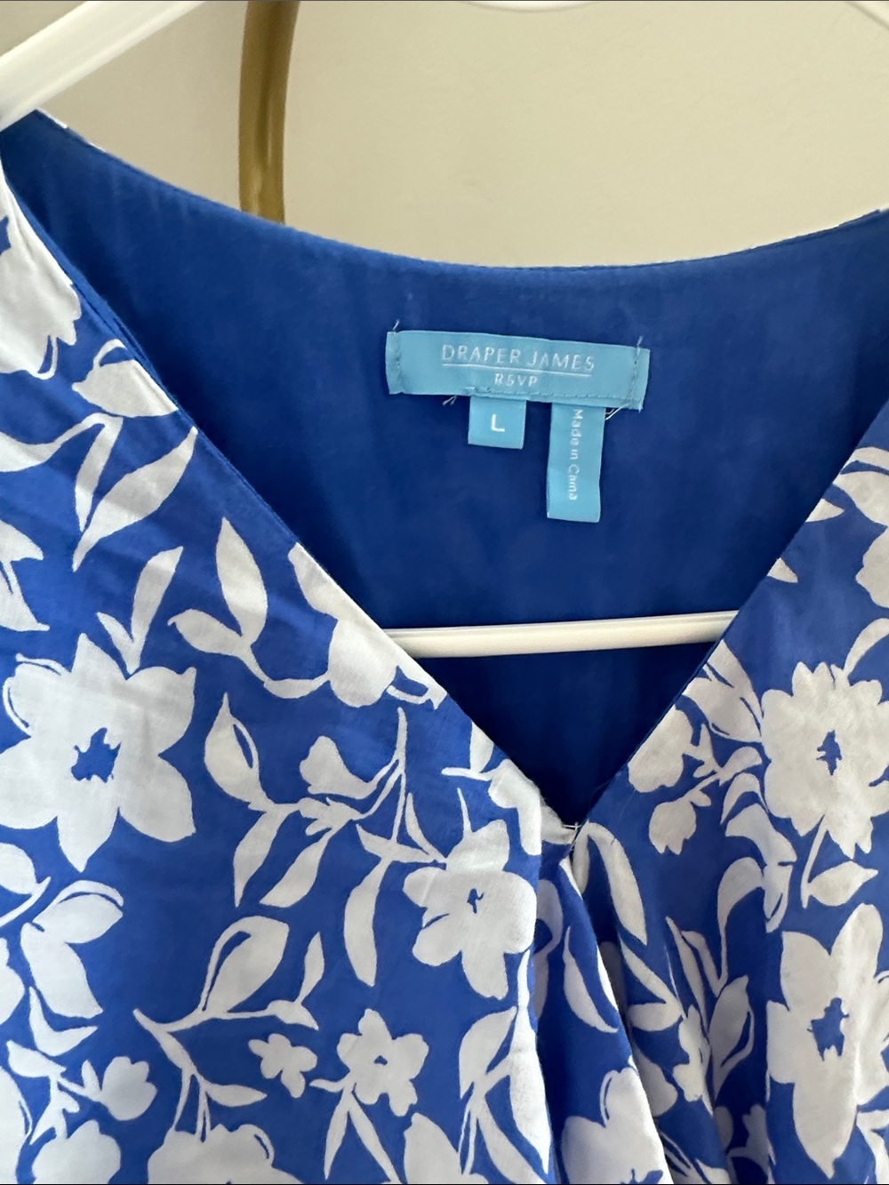 Draper James Blue and White Floral Wrap Dress - Picture 7 of 16